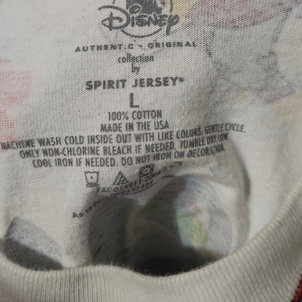 Disney Spirit Jersey Mens Size Large White Disneyland Disneyworld Resort AOP - Picture 3 of 6